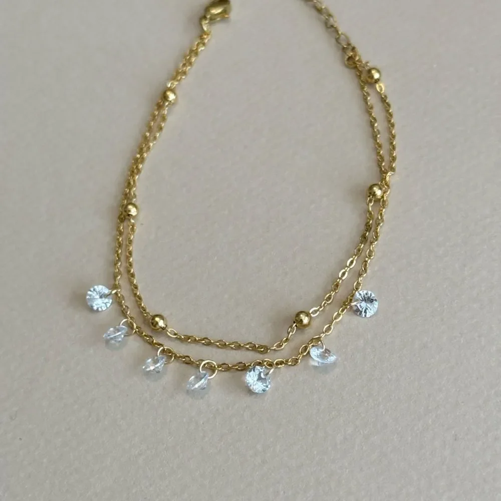 Crystal  anklet #1485